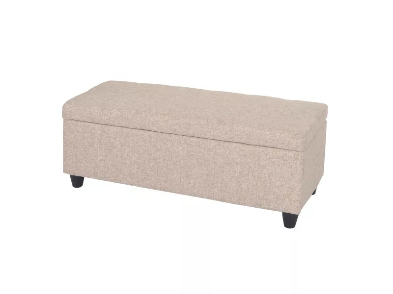 MCW Aufbewahrungs-Truhe Kriens – Stoff/Textil, 45 × 114 × 45 cm, Beige