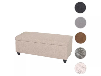 MCW Aufbewahrungs-Truhe Kriens – Stoff/Textil, 45 × 114 × 45 cm, Beige