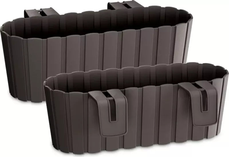 Prosperplast Boardee Hook Blumentopf – 4,9 L – Braun – 38,3 x 21,2 x 13 cm