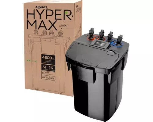 Aquael HYPERMAX LINK Außenfilter – Für Aquarien bis 1.500 l, mit integrierter Heizung & App-Steuerung